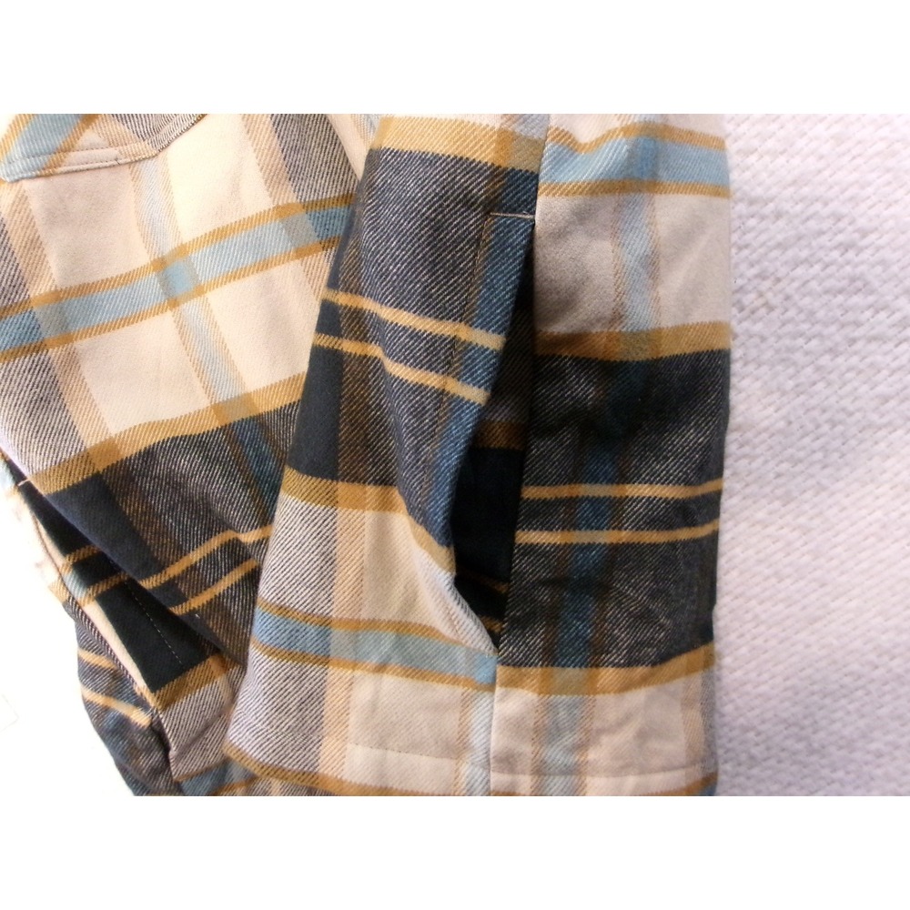 Patagonia Insulated Fjord Flannel Jacket Mens L El Cap Khaki NEW 27640 FA16 - Picture 4 of 9